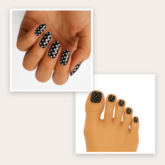 Matching Tips & Toes - Polka Dot Black | hgn-kit-collage:feed:68cdc5e07fbea02f:1d3f229a