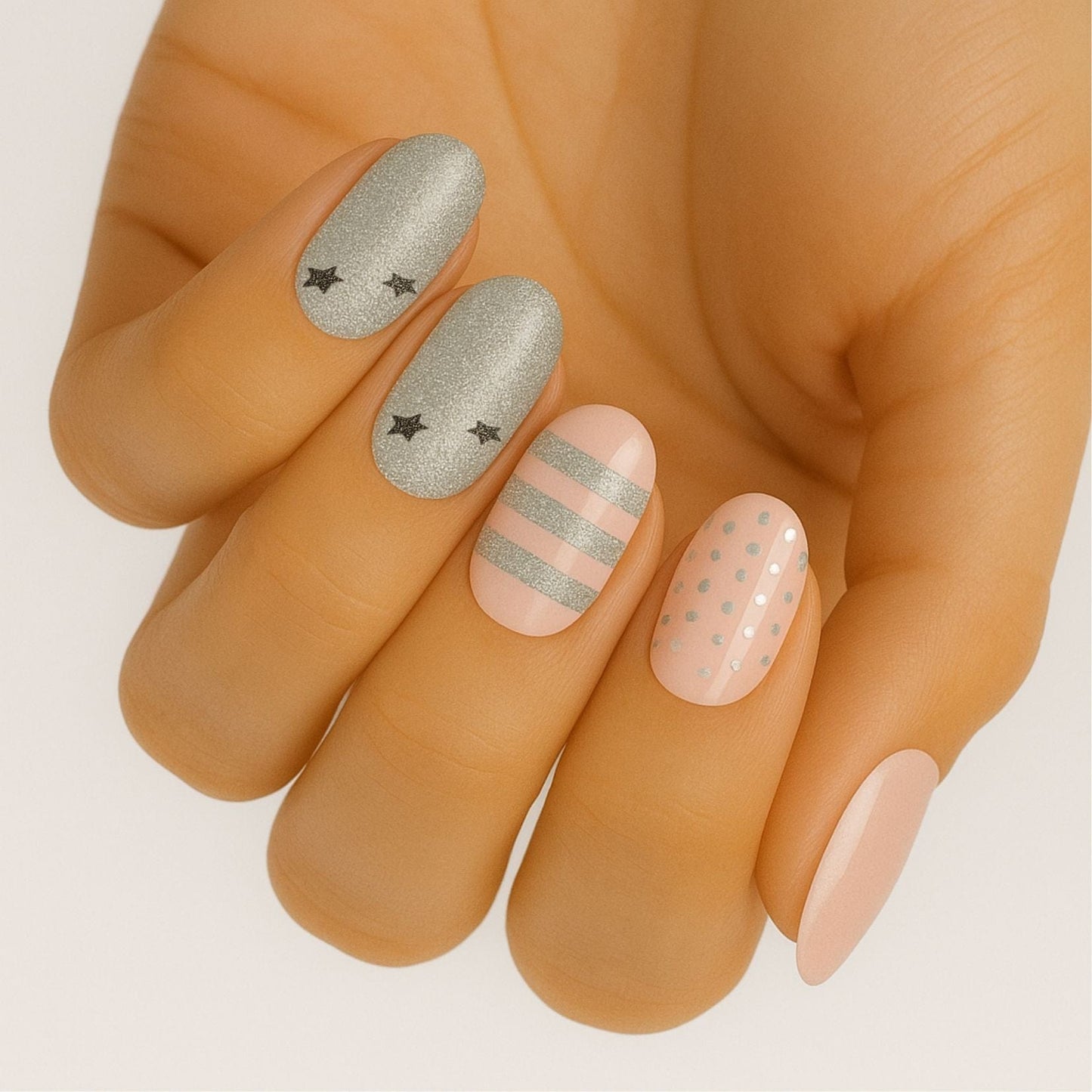 Holy Grail Nail Non-UV Nail Wraps Pink Champagne - Holy Classics (Non-UV Nail Wraps)