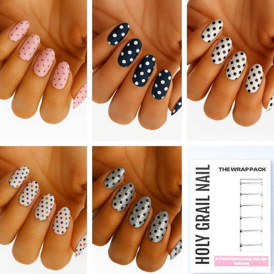 Holy Grail Nail Non-UV Nail Wraps The Polka Pack