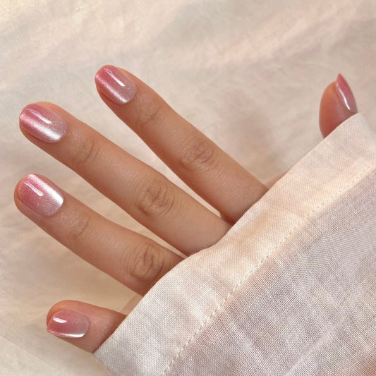 Holy Grail Nail press on Ombre Queen (Cat's Eye)- Soft Gel Press Ons (Extra Short Natural)