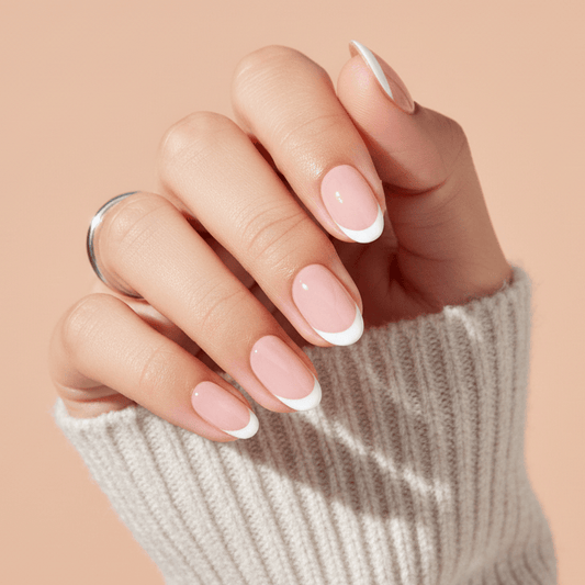 Holy Grail Nail press on Oval French Mani - Soft Gel Press Ons (Short Oval)