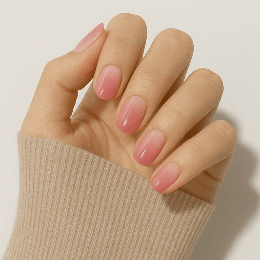 Holy Grail Nail press on Pink Jelly - Soft Gel Press Ons (Extra Short Natural)