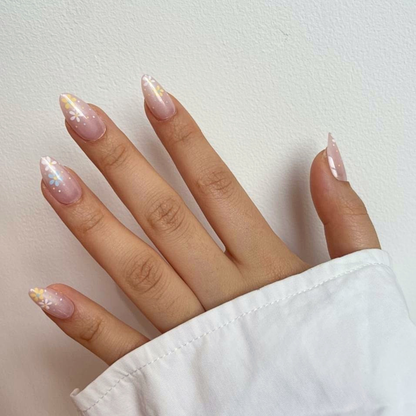 Bouquet (Glazed) - Soft Gel Press Ons (Short Almond)