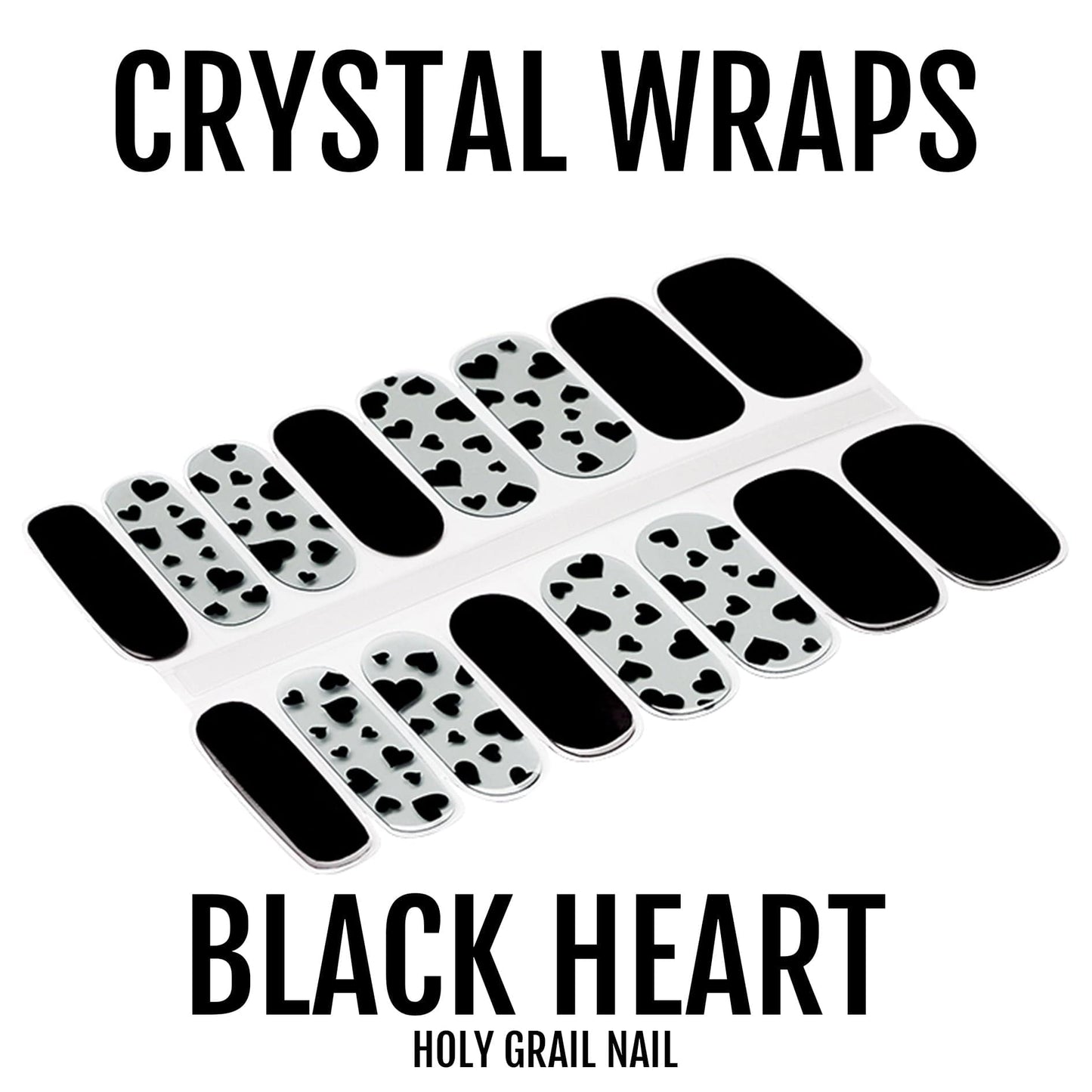 Holy Grail Nail Crystal Black Heart - Crystal Wraps