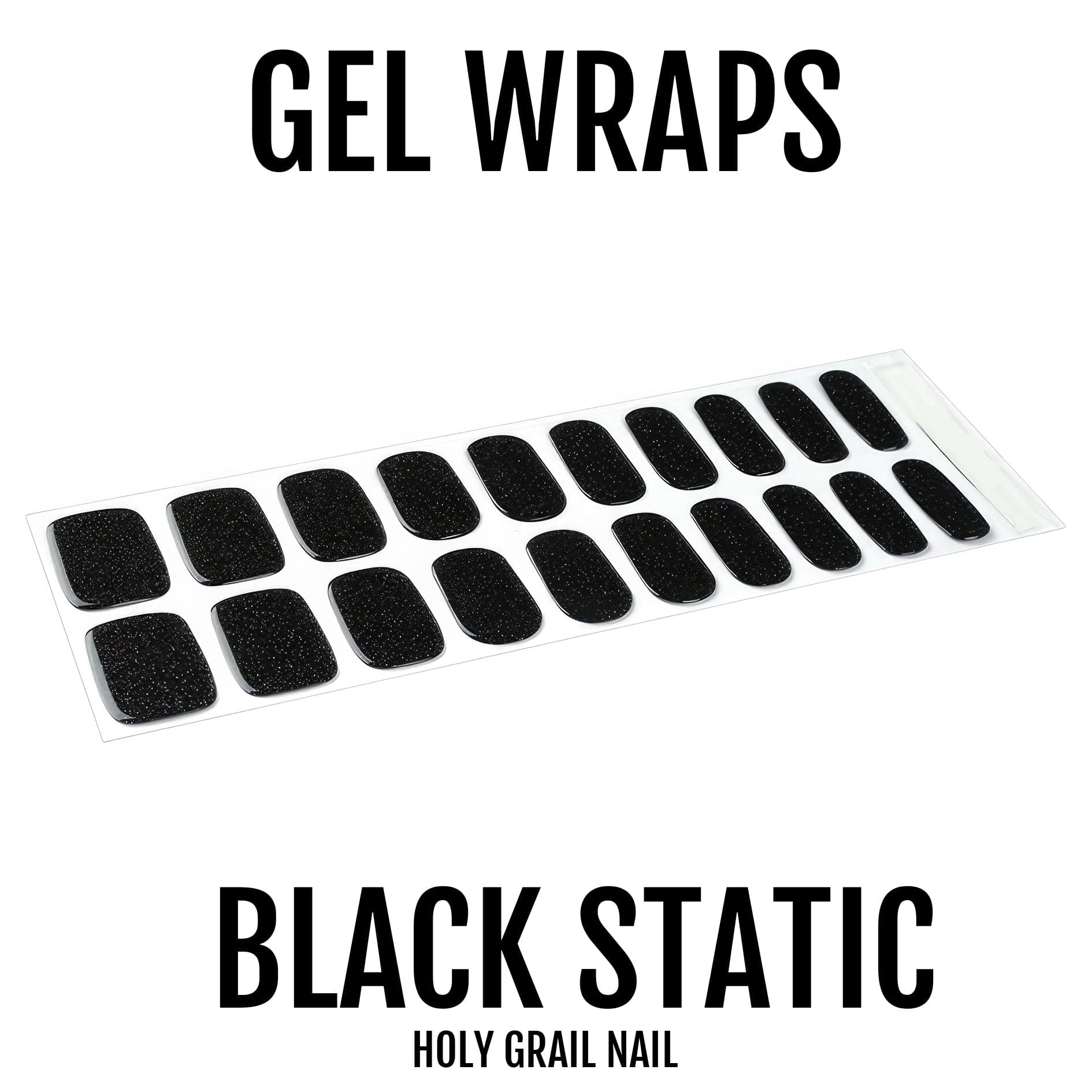 Holy Grail Nail Semi-Cured Gels Black Static - Gels