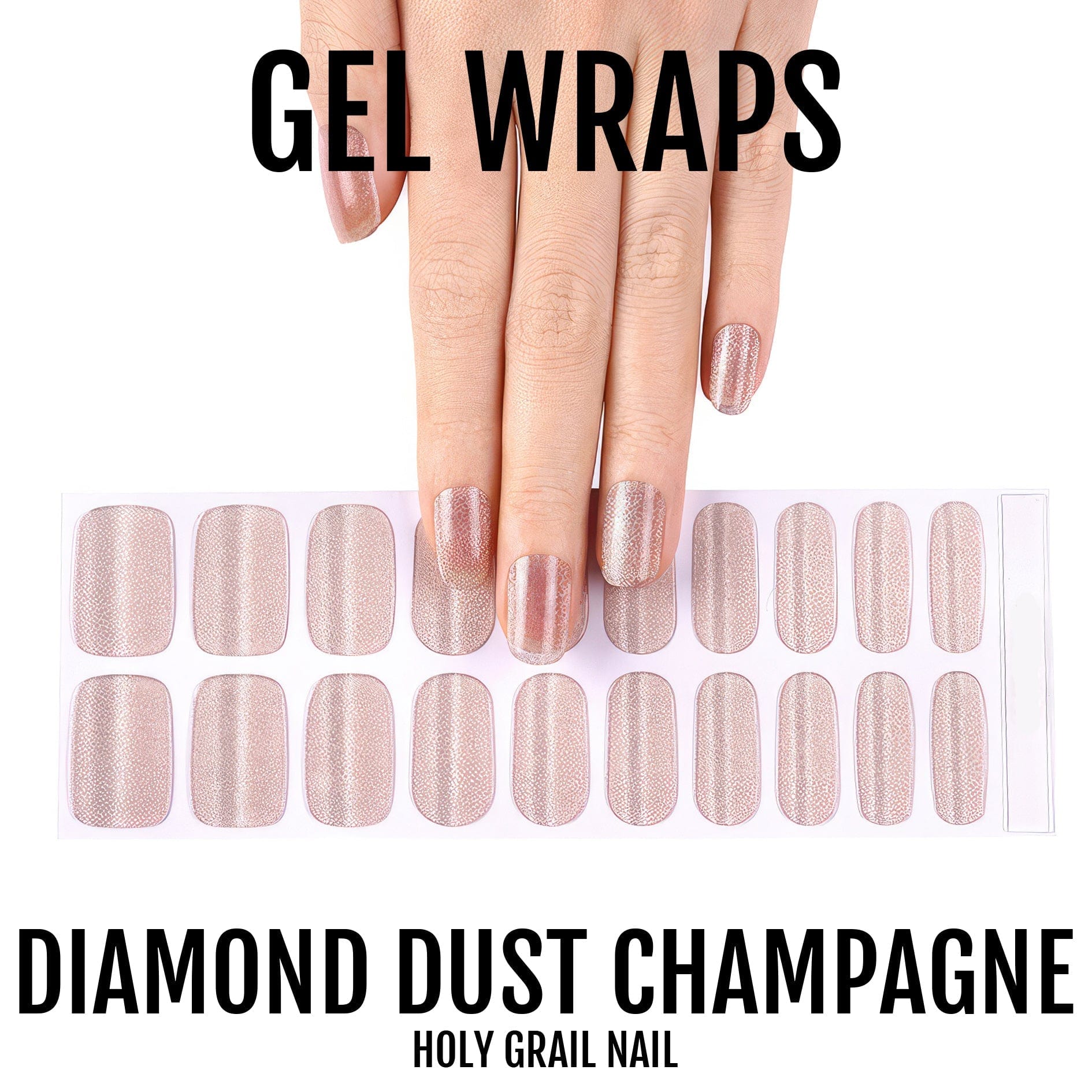 Holy Grail Nail Semi-Cured Gels Diamond Dust Champagne - Gels