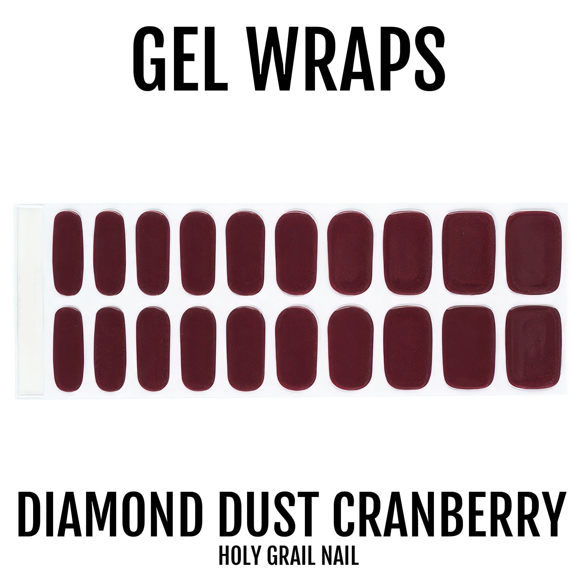 Holy Grail Nail Semi-Cured Gels Diamond Dust Cranberry - Gels