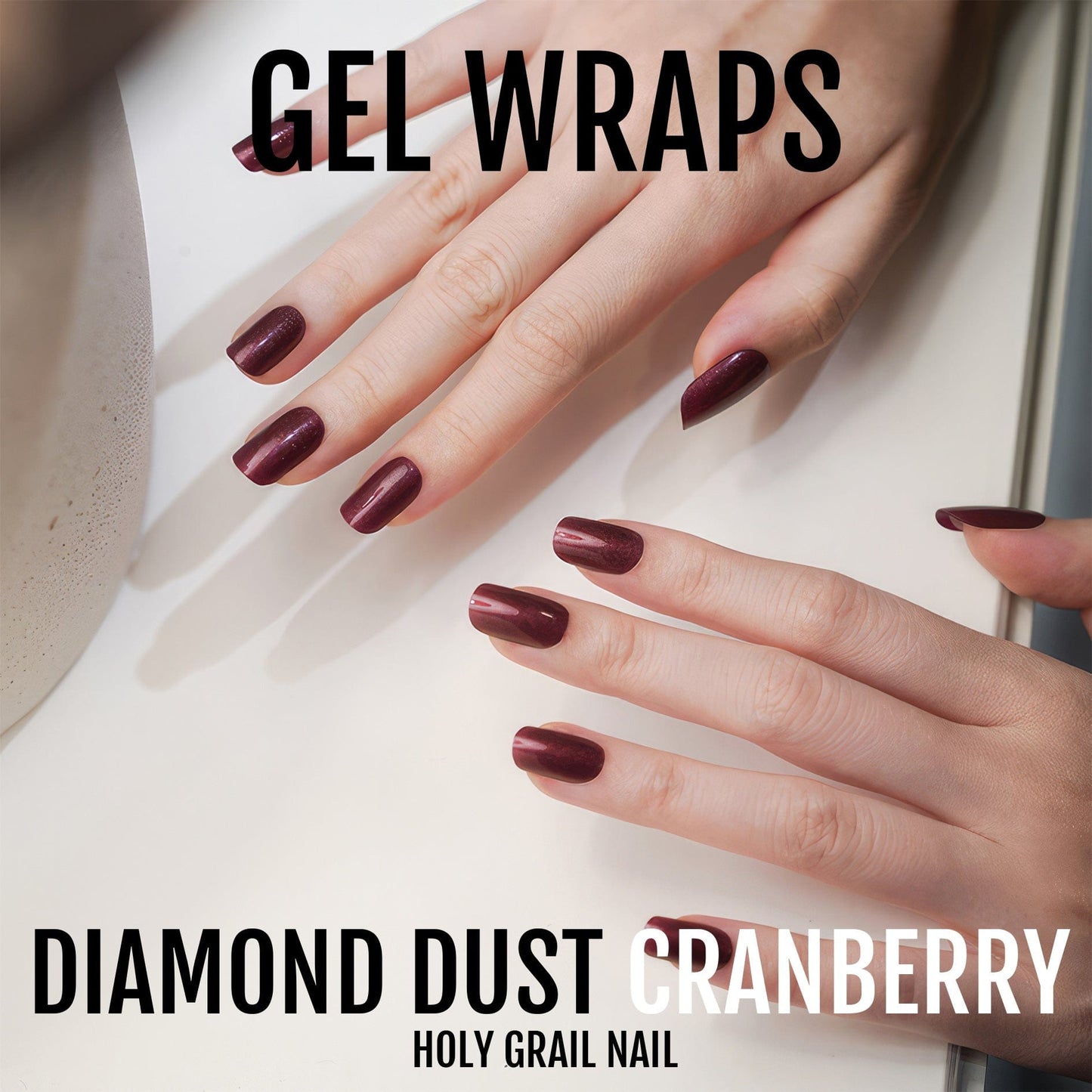 Holy Grail Nail Semi-Cured Gels Diamond Dust Cranberry - Gels