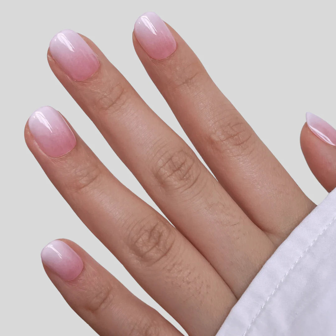 Bubblegum Kisses (Glazed) - Soft Gel Press Ons (Extra Short Natural)