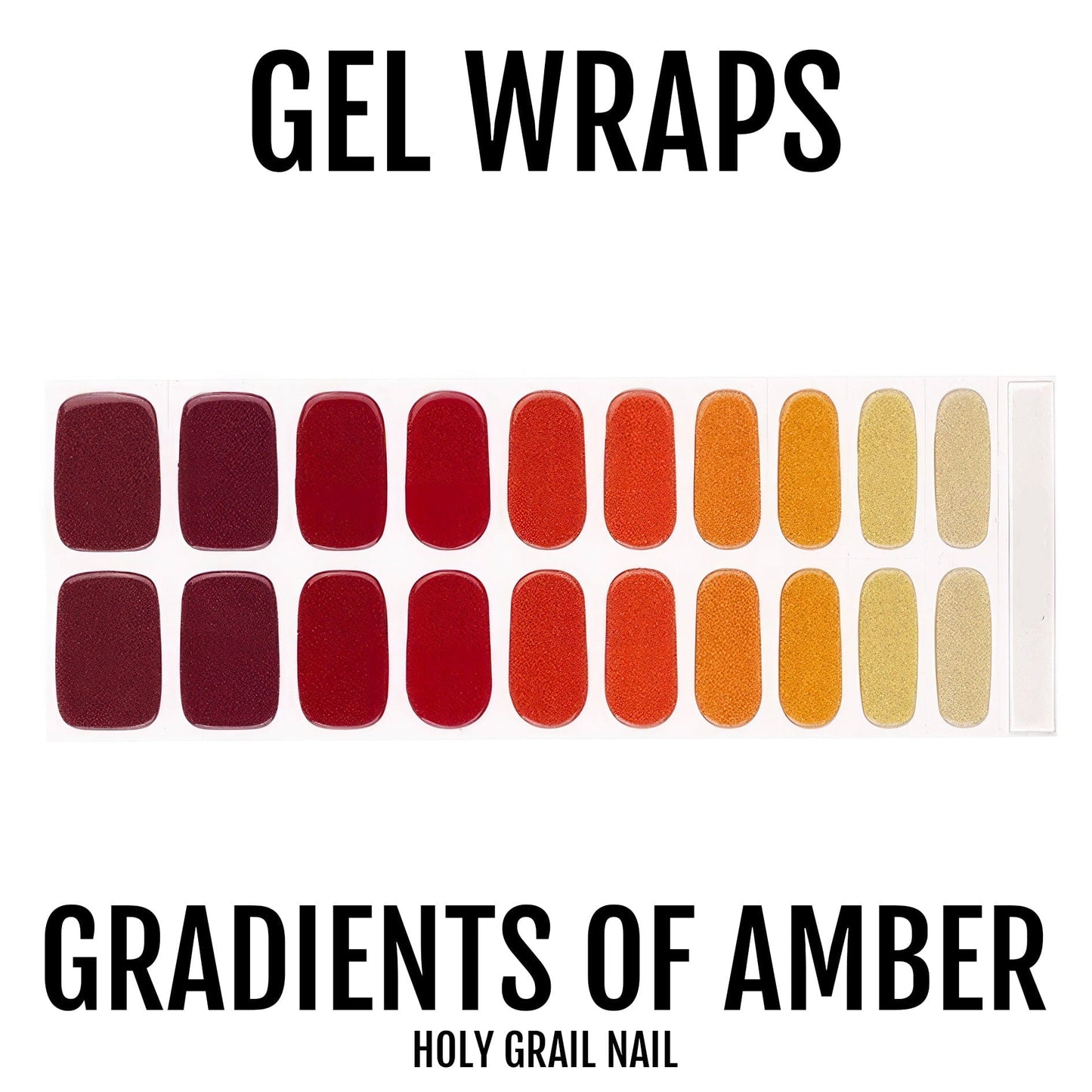 Holy Grail Nail Semi-Cured Gels Gradients of Amber - Gels