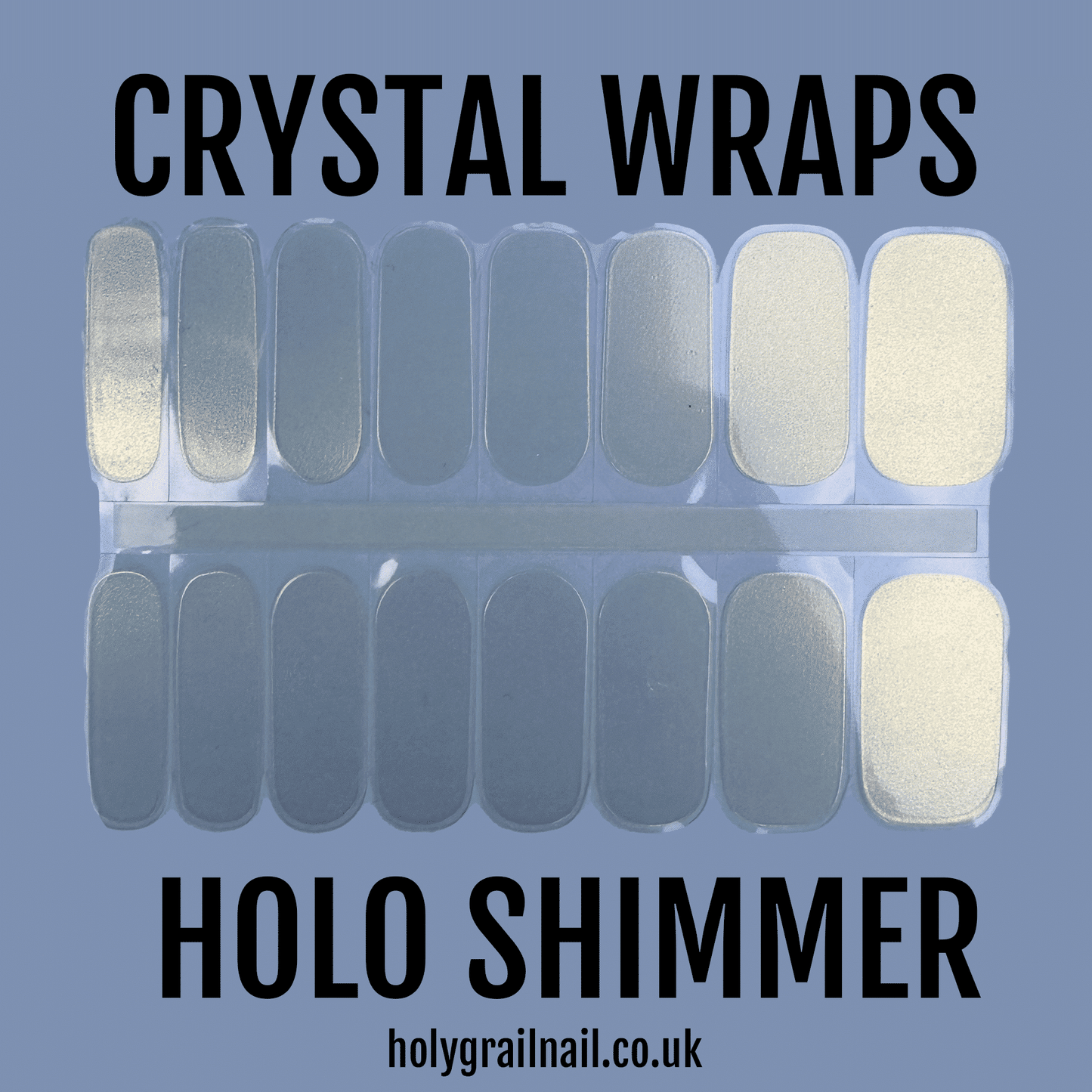 Holy Grail Nail Crystal Holo Shimmer (Transparent) - Crystal Wraps