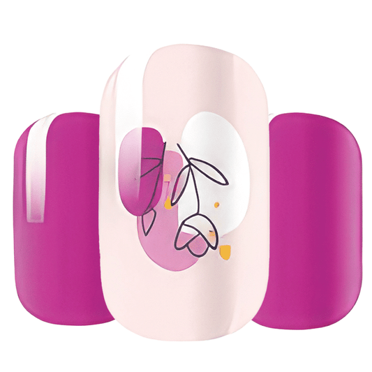 Holy Grail Nail Non-UV Nail Wraps Magenta Rose - Wide Fit Wrap (20 Piece)