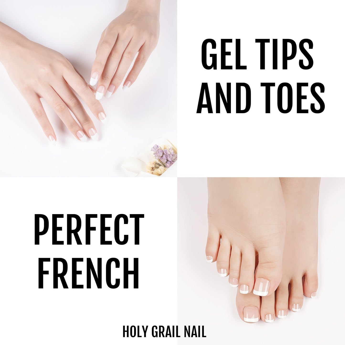 HOLY GRAIL NAIL Semi-Cured Gels Matching Tips and Toes Gel - Perfect French