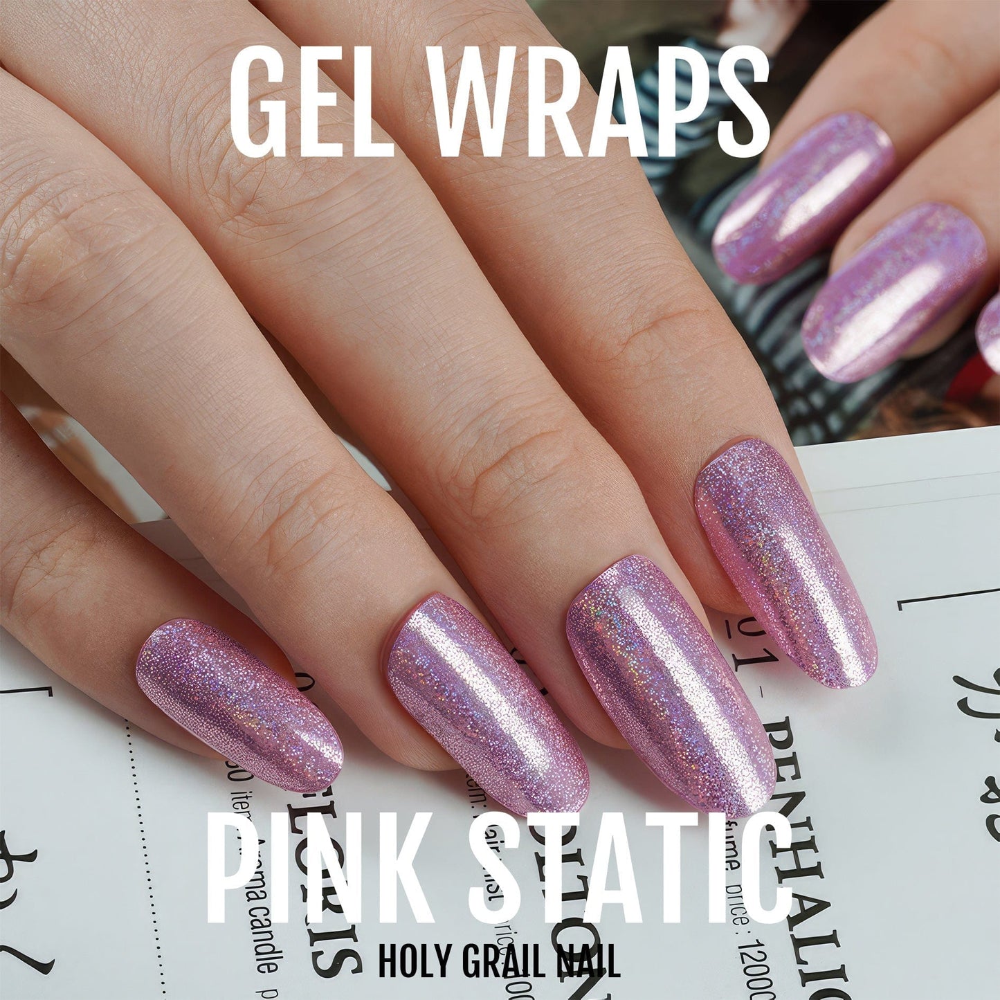 Holy Grail Nail Semi-Cured Gels Pink Static - Gels