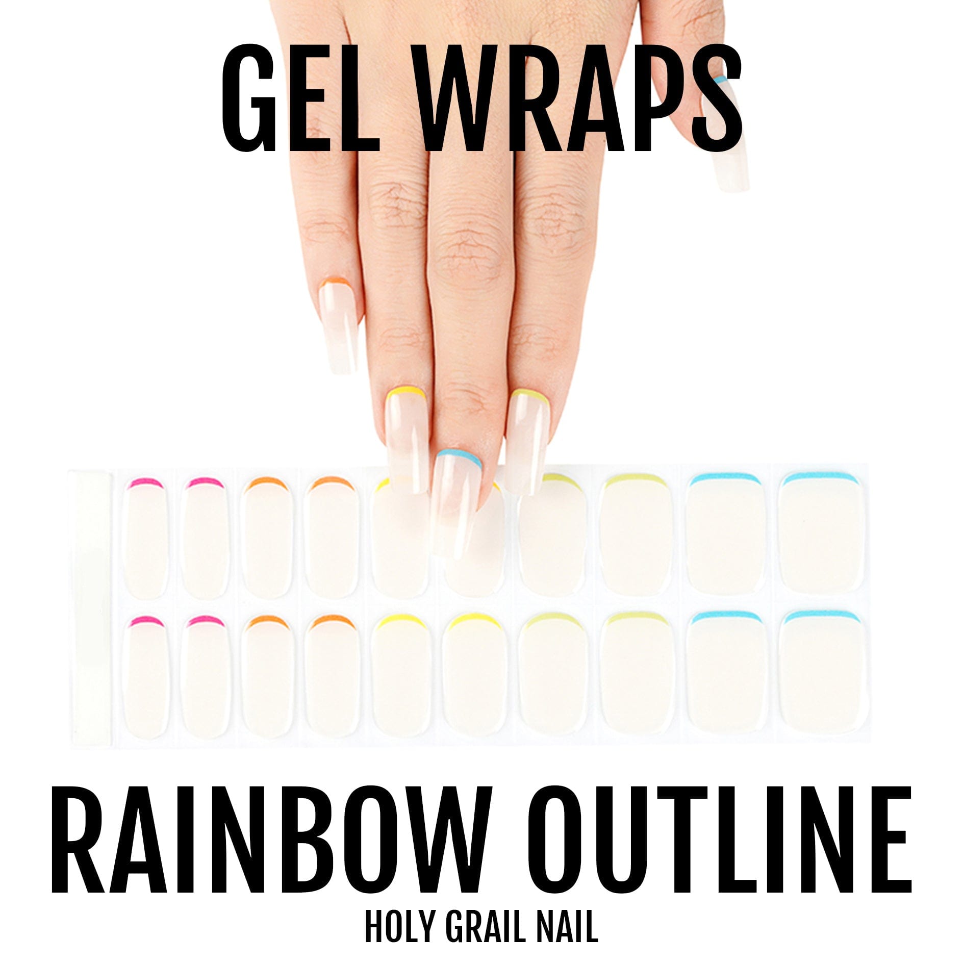 Holy Grail Nail Semi-Cured Gels Rainbow Outline - Gels