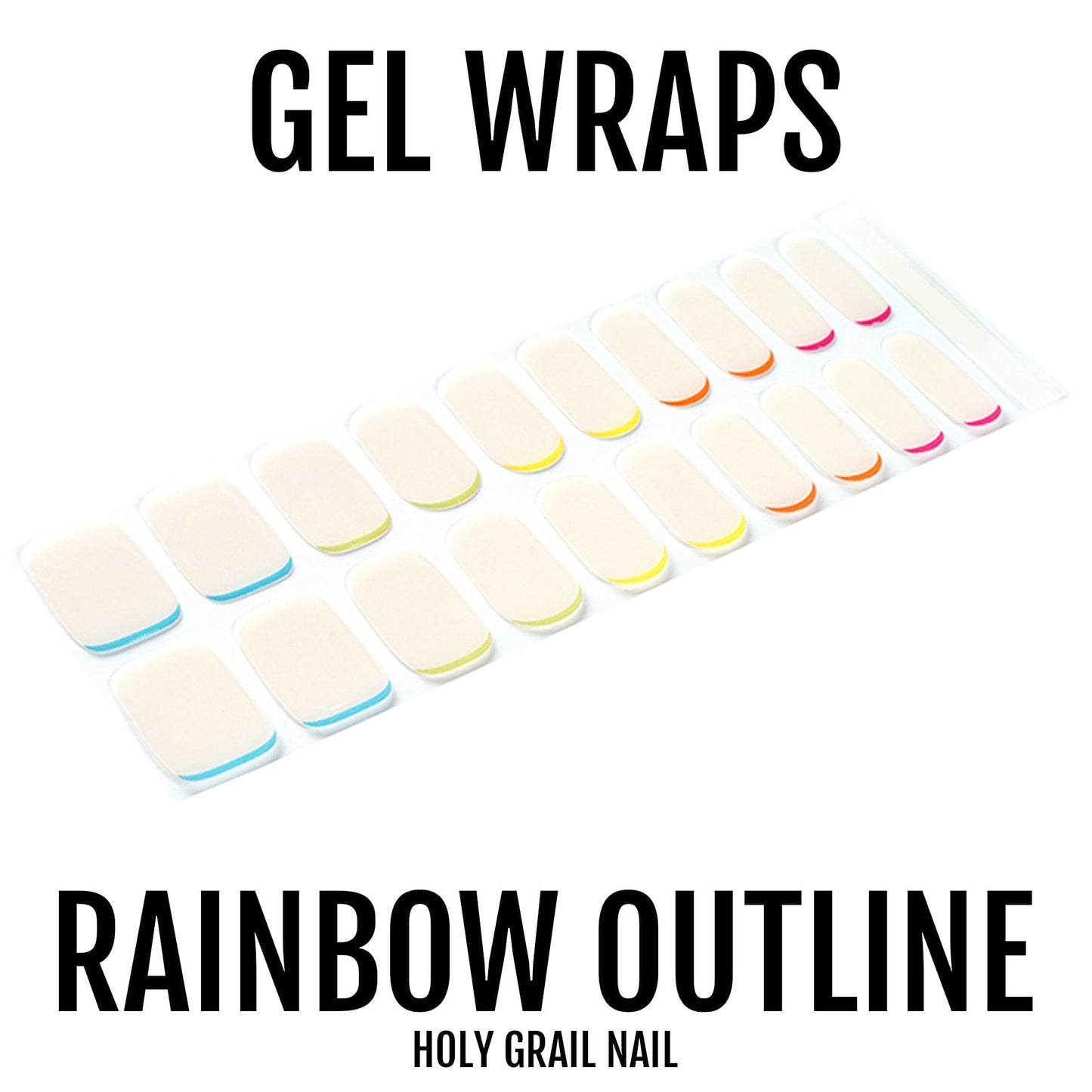 Holy Grail Nail Semi-Cured Gels Rainbow Outline - Gels