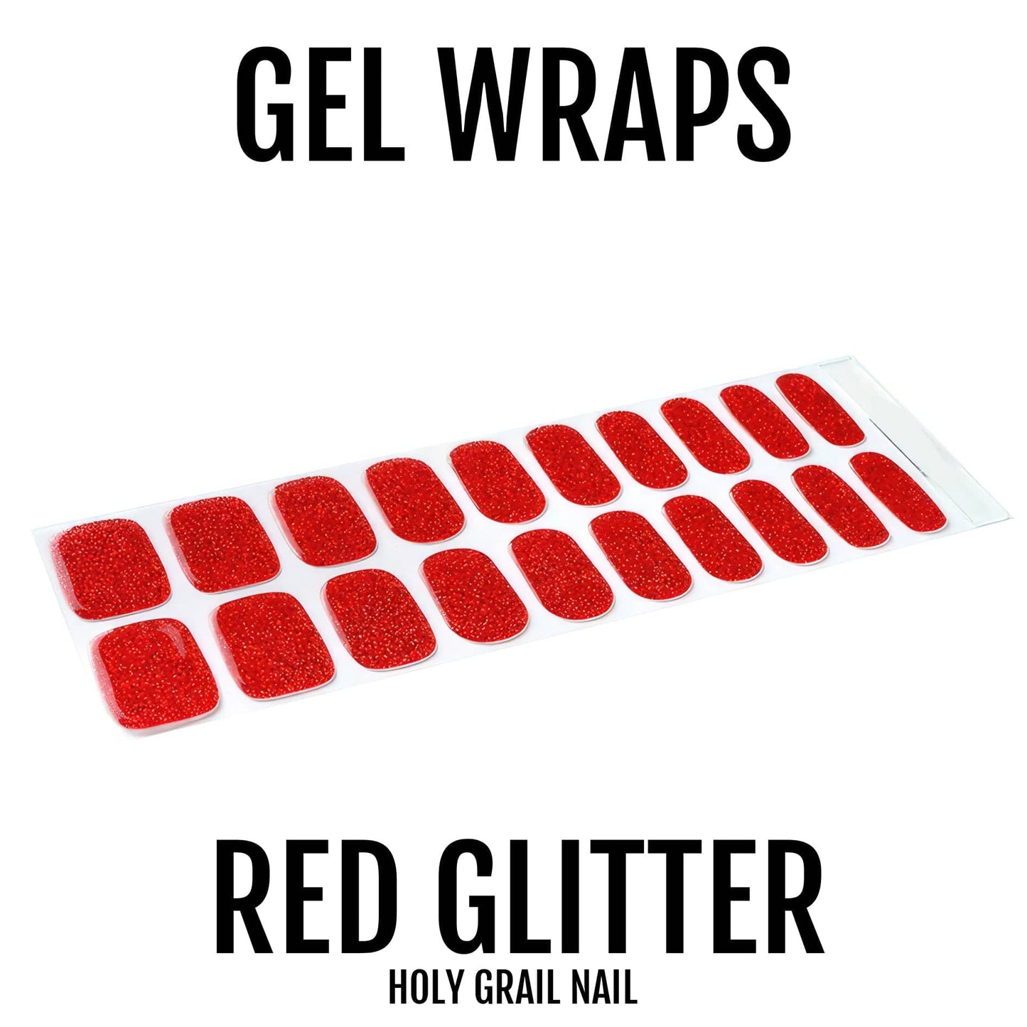 Holy Grail Nail Semi-Cured Gels Red Glitter - Gels