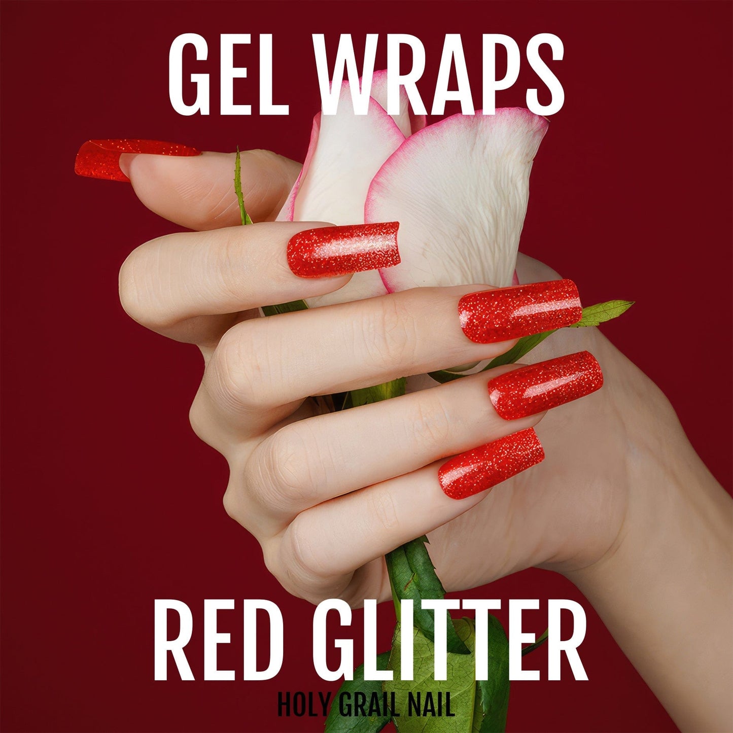 Holy Grail Nail Semi-Cured Gels Red Glitter - Gels