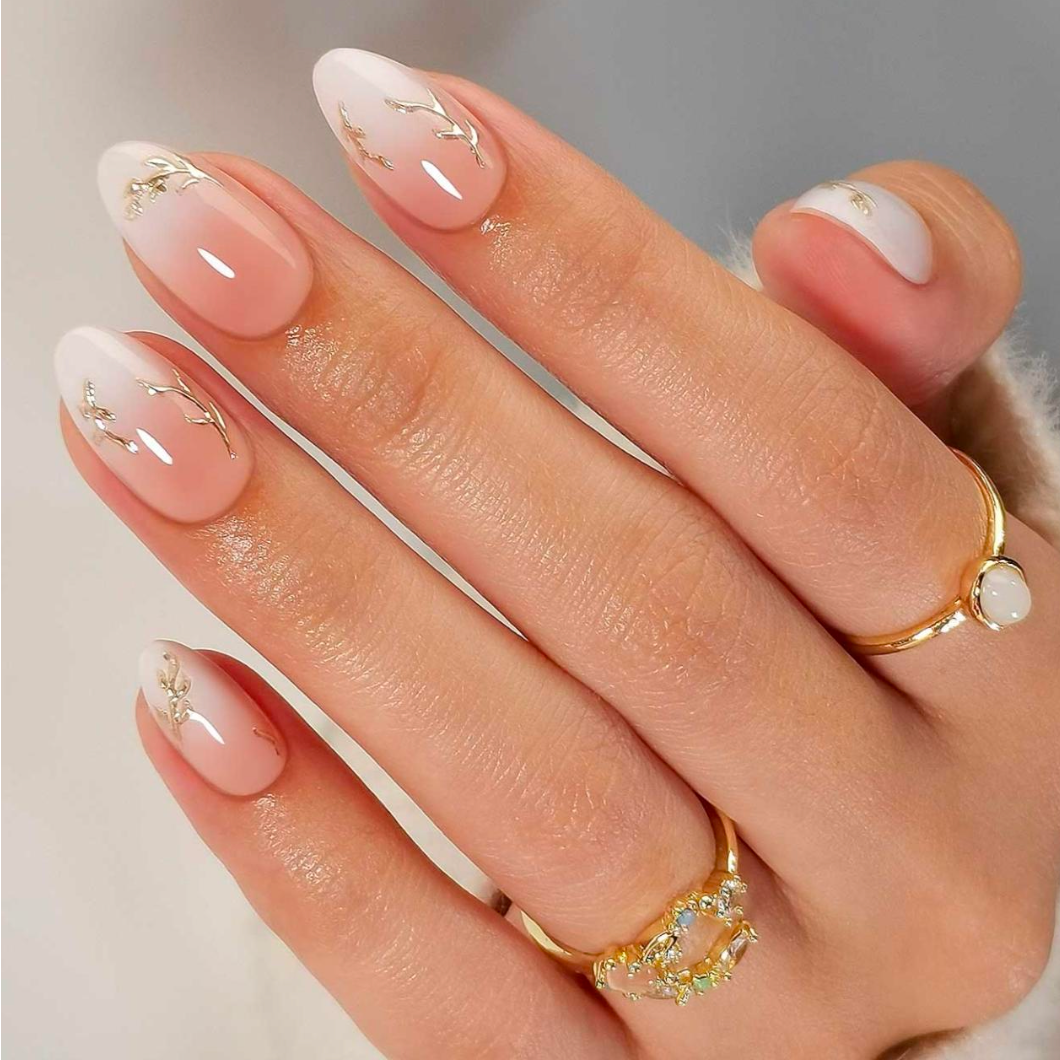 Golden Willow - Soft Gel Press Ons (Short Almond)