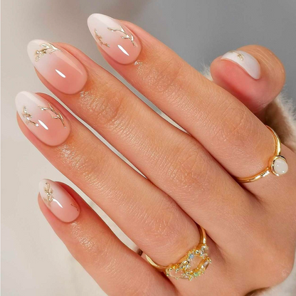 Golden Willow - Soft Gel Press Ons (Short Almond)