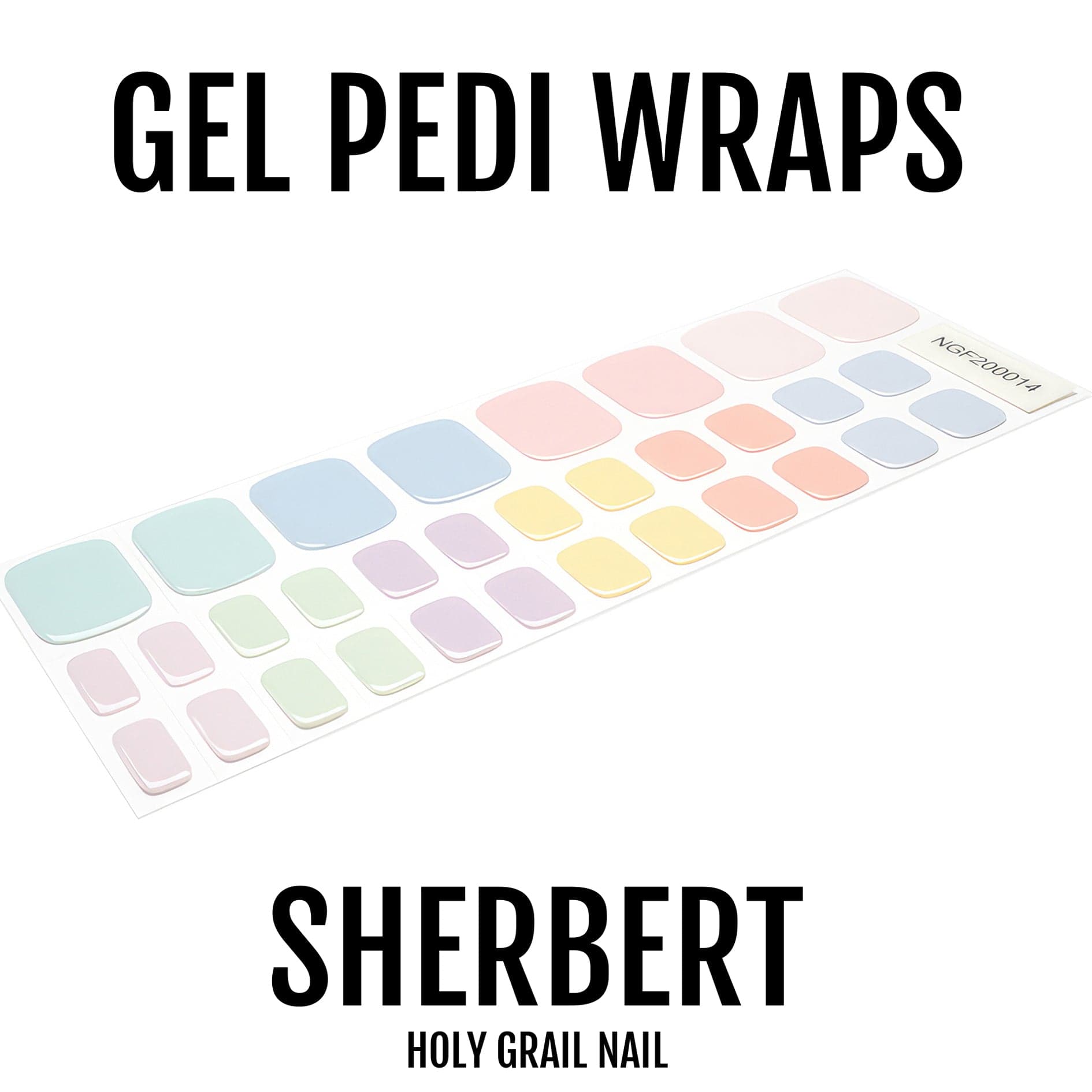 Holy Grail Nail Semi-Cured Gels Sherbert - Gel Pedi Wraps