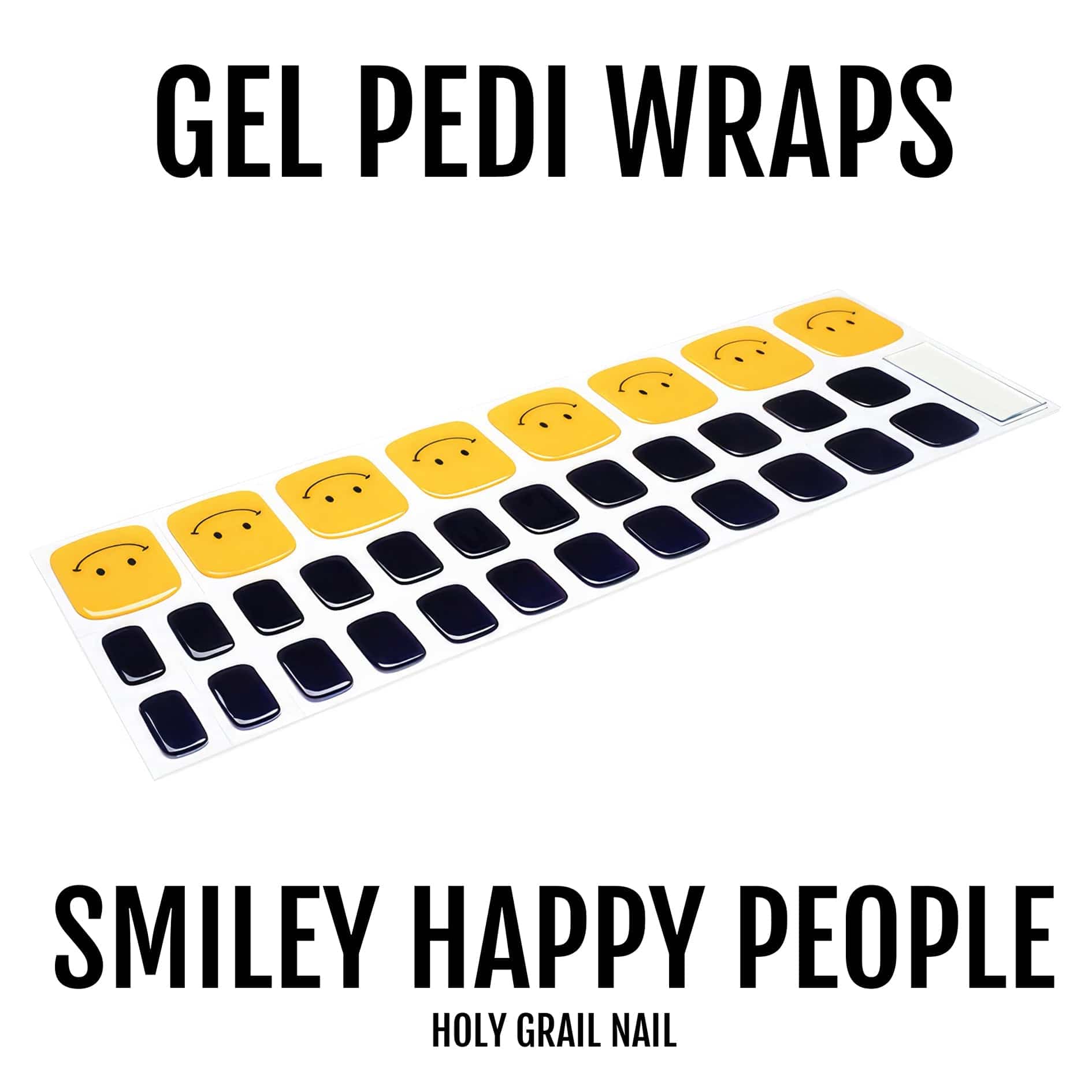 Holy Grail Nail Semi-Cured Gels Smiley Happy People - Gel Pedi Wraps