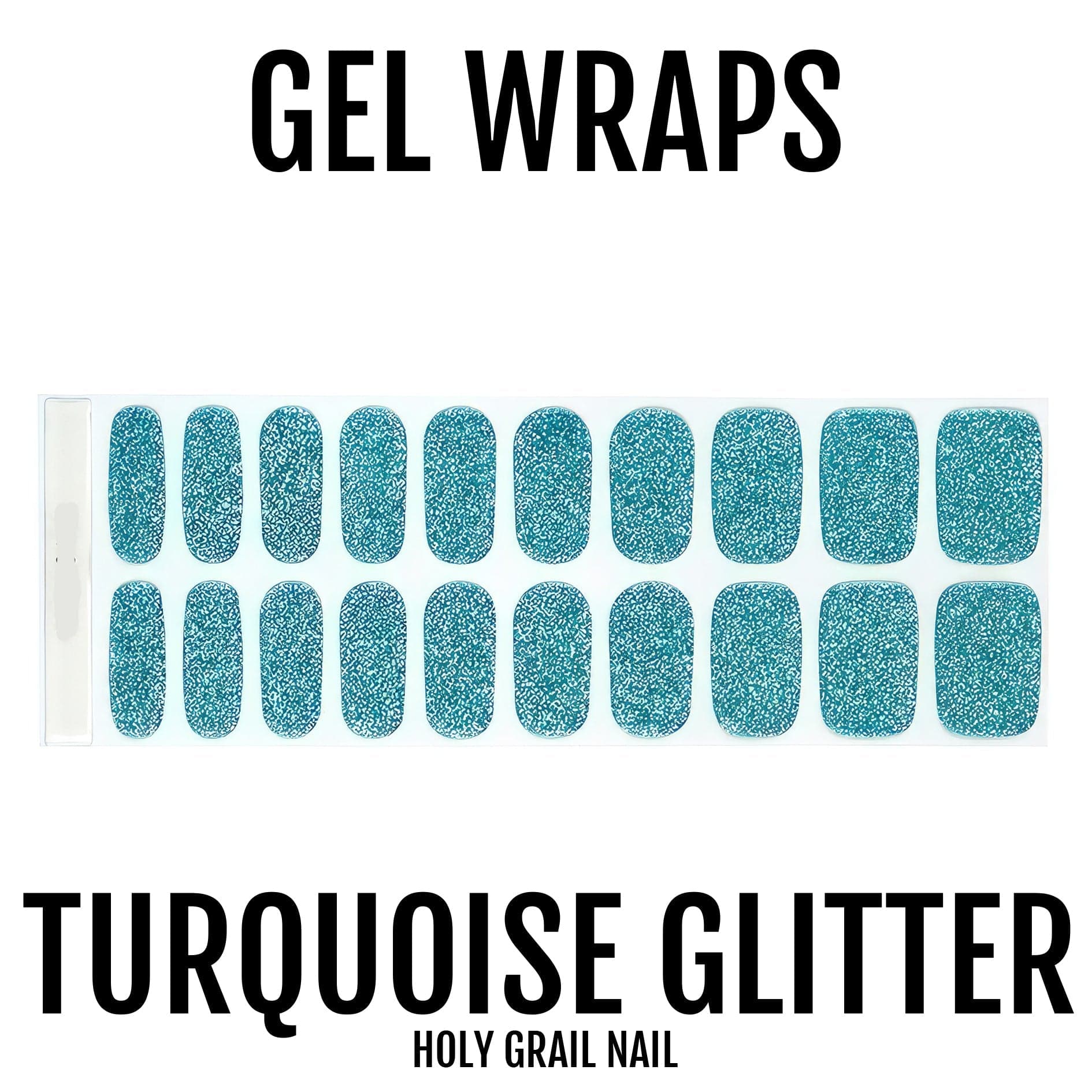 Holy Grail Nail Semi-Cured Gels Turquoise Glitter - Gels