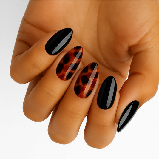 Tortoiseshell Noir - Holy Classics (Non-UV Nail Wraps)
