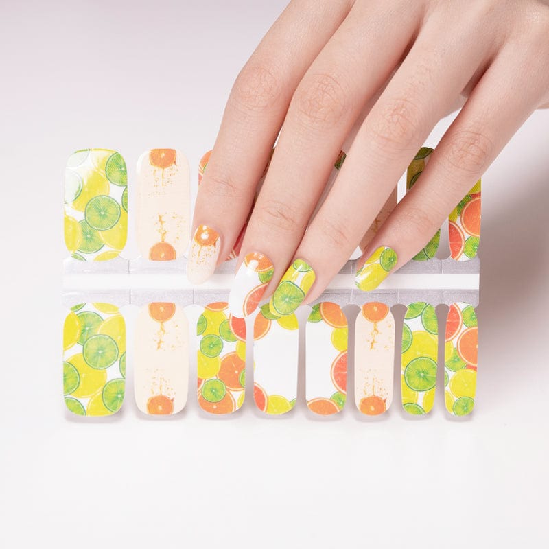 Holy Grail Nail Non-UV Nail Wraps Juicy Citrus - Nail Wraps