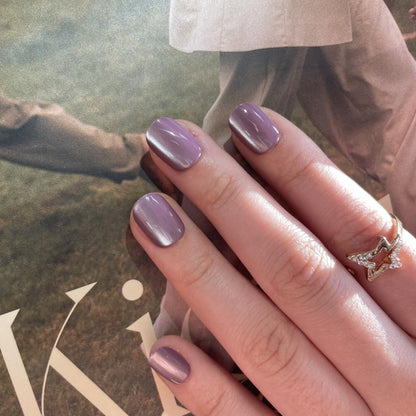 Casual Thing (Cat's Eye) - Soft Gel Press Ons (Extra Short Natural)