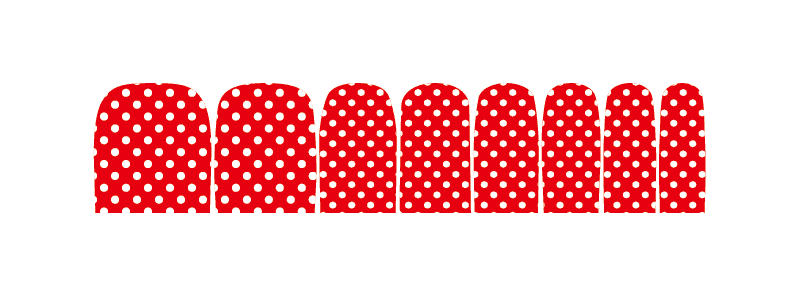 Holy Grail Nail Non-UV Nail Wraps Polka Dot Red - Holy Classics (Non-UV Pedi Wraps)