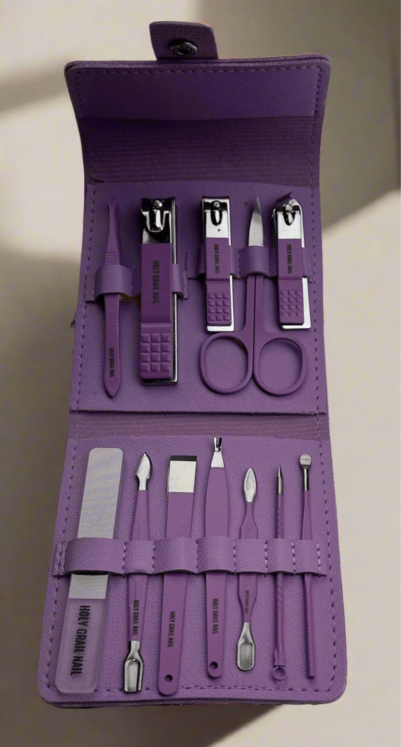 Holy Grail Nail Accessories Pro Mani Tool Kit - Purple