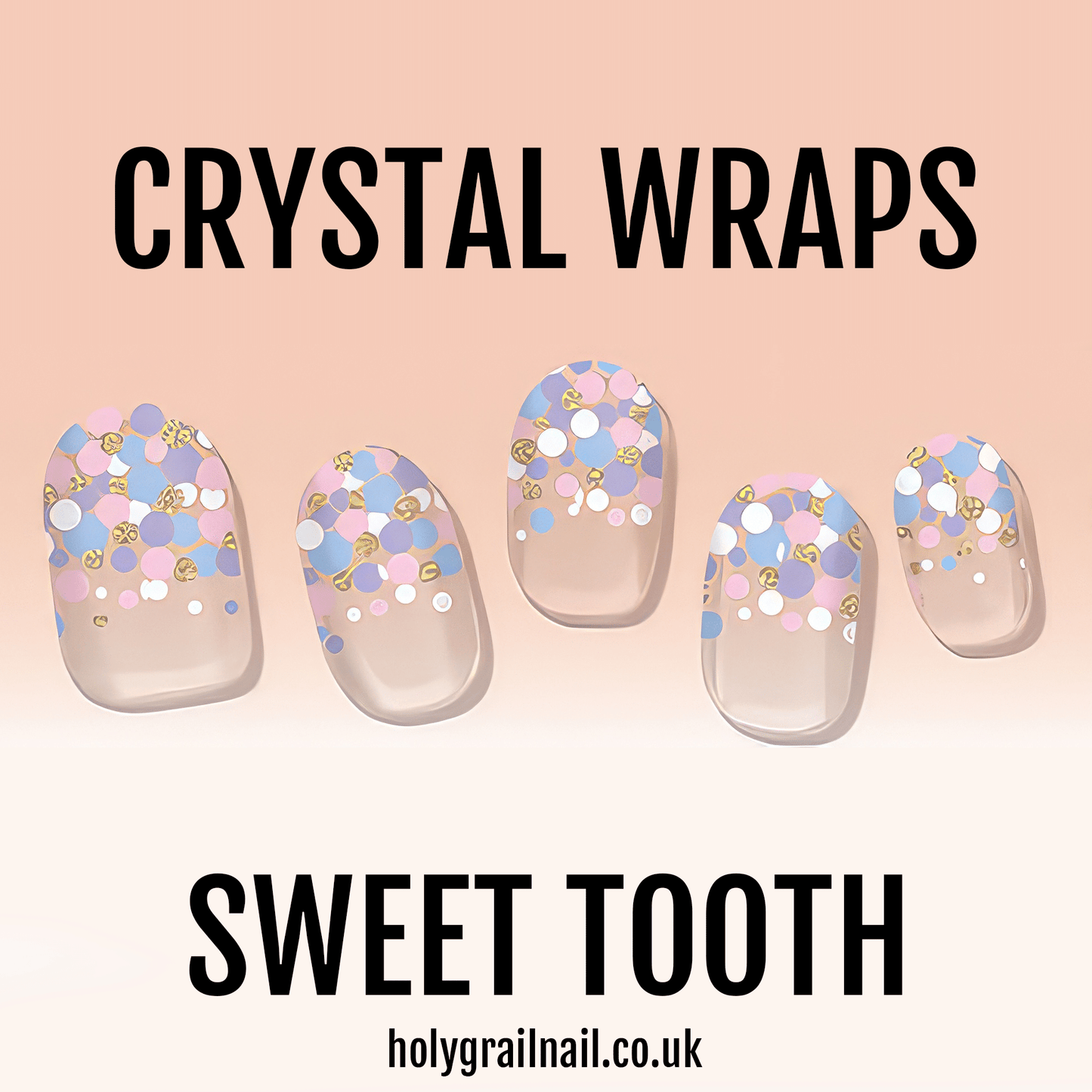 Holy Grail Nail Crystal Sweet Tooth (Part Transparent) - Crystal Wraps