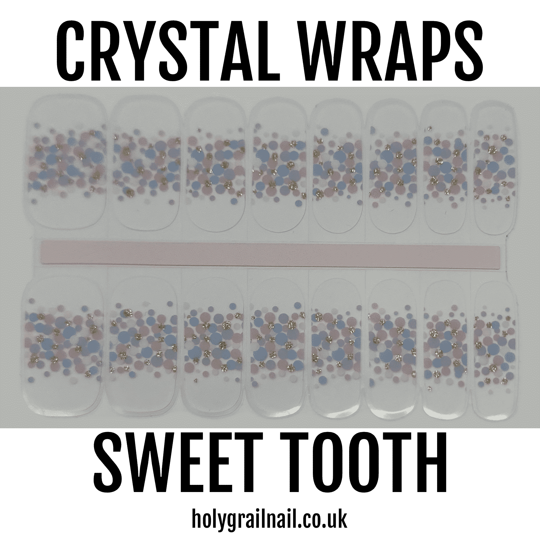 Holy Grail Nail Crystal Sweet Tooth (Part Transparent) - Crystal Wraps