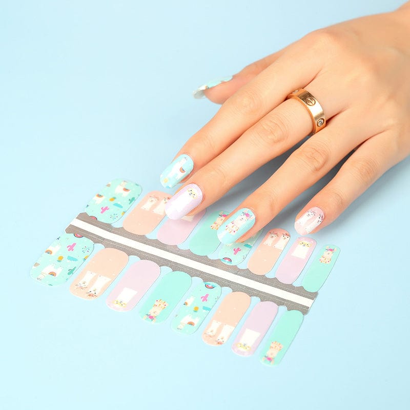 Holy Grail Nail Mini Me (Kids Nail Wraps) A Lot of Llamas - Kids Wraps - Mini Me by Holy Grail Nail