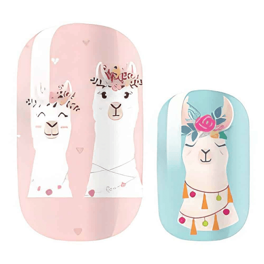 Holy Grail Nail Non-UV Nail Wraps A Lot of Llamas - Nail Wraps