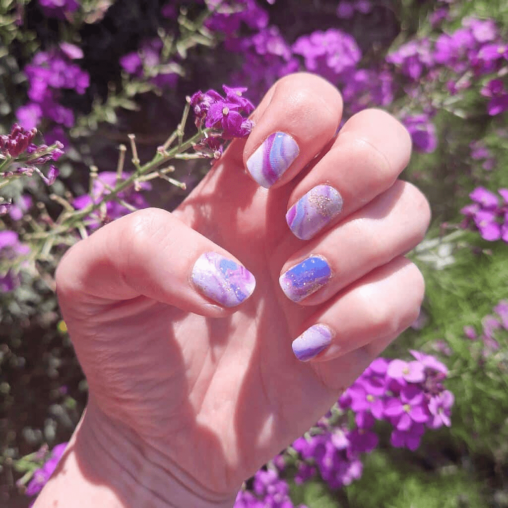 Holy Grail Nail Non-UV Nail Wraps Amethyst - Wide Fit Wrap (22 Piece)