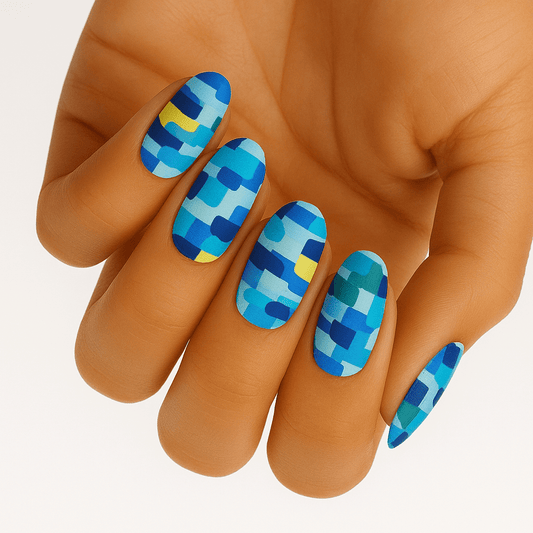 Holy Grail Nail Non-UV Nail Wraps Blue Camo - Holy Classics (Non-UV Nail Wraps)