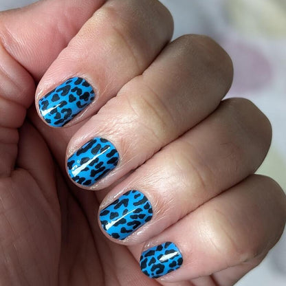 Holy Grail Nail Non-UV Nail Wraps Blue Leopard - Holy Classics (Non-UV Nail Wraps)