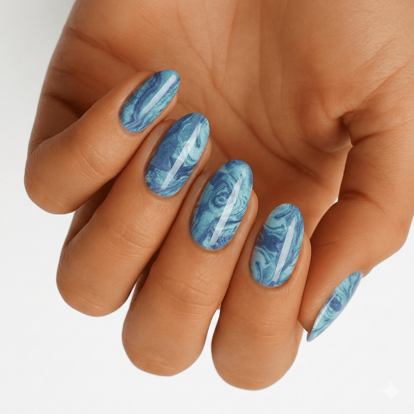 Holy Grail Nail Non-UV Nail Wraps Blue Marble - Holy Classics (Non-UV Nail Wraps)