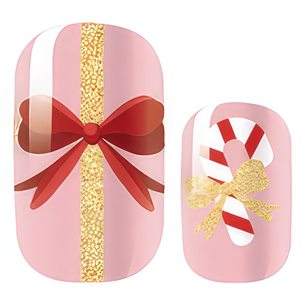 Holy Grail Nail Non-UV Nail Wraps Candy Canes and Ribbons - Holy Classics (Non-UV Nail Wraps)