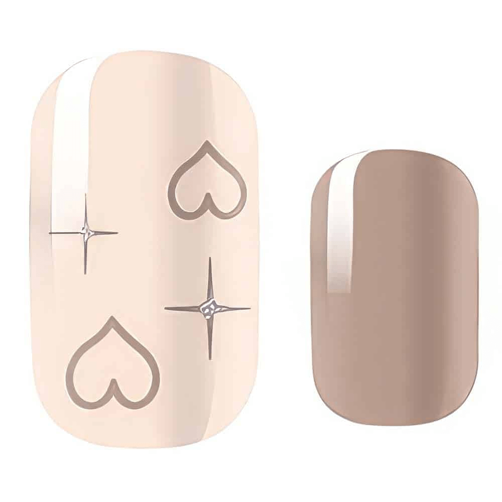 Holy Grail Nail Non-UV Nail Wraps Cappuccino Heart - Holy Classics (Non-UV Nail Wraps)