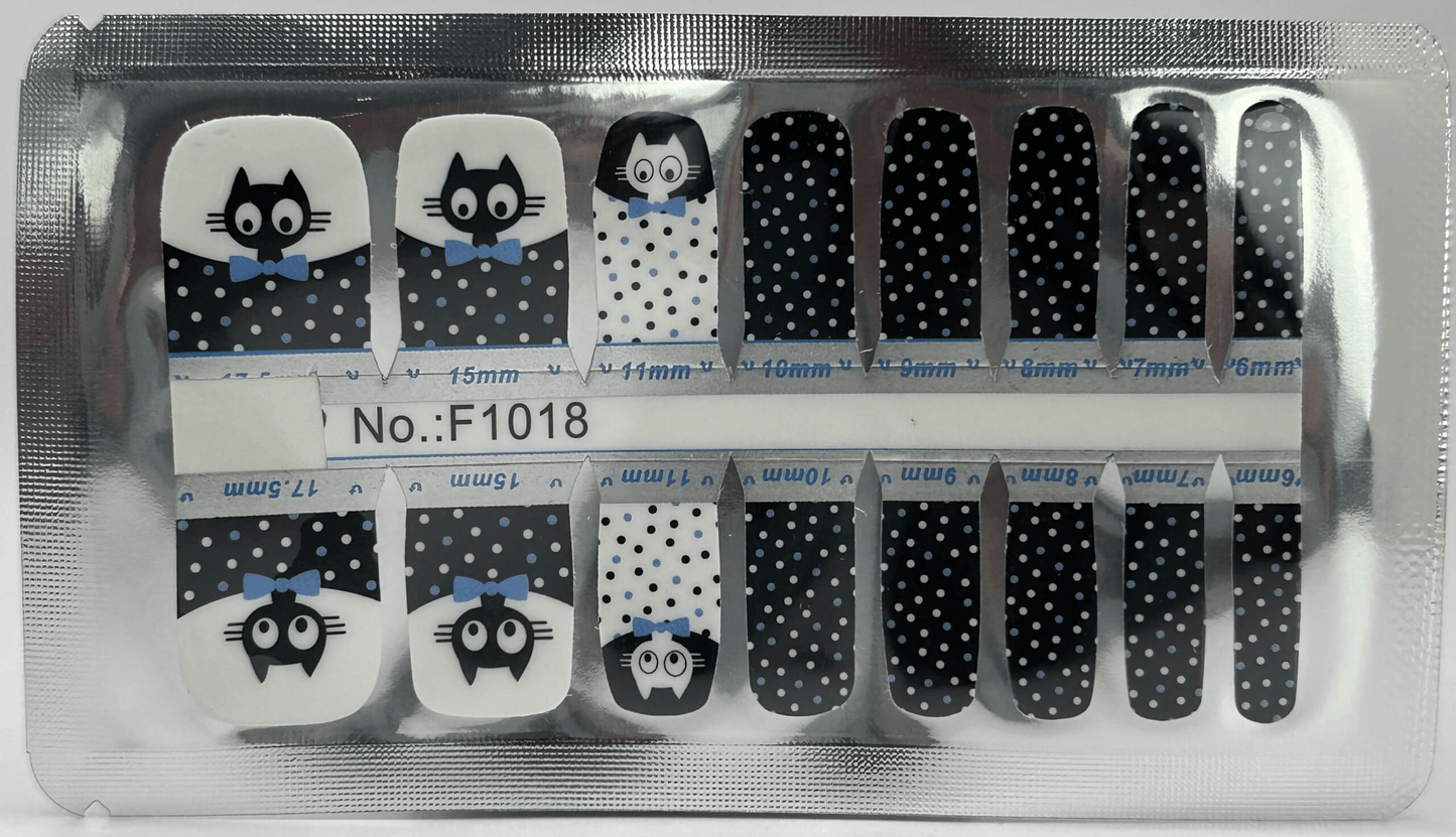 Holy Grail Nail Non-UV Nail Wraps Cartoon Kitty - Pedi Wraps