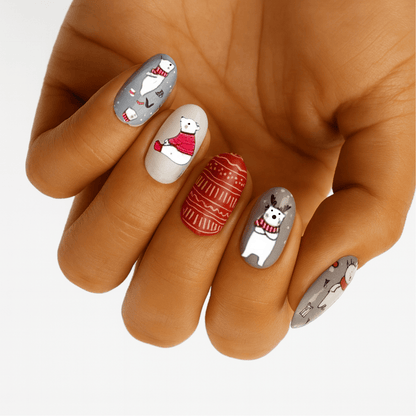 Holy Grail Nail Non-UV Nail Wraps Cool Polar Bear - Holy Classics (Non-UV Nail Wraps)
