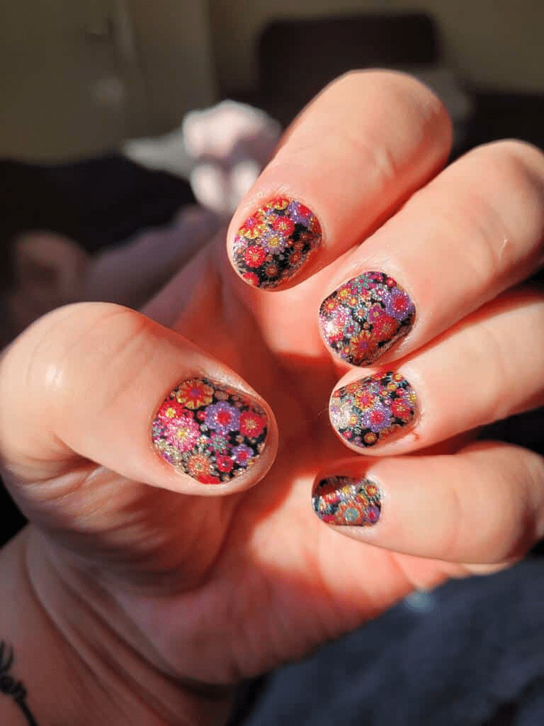 Holy Grail Nail Non-UV Nail Wraps Flower Power (Glitter) - Holy Classics (Non-UV Nail Wraps)