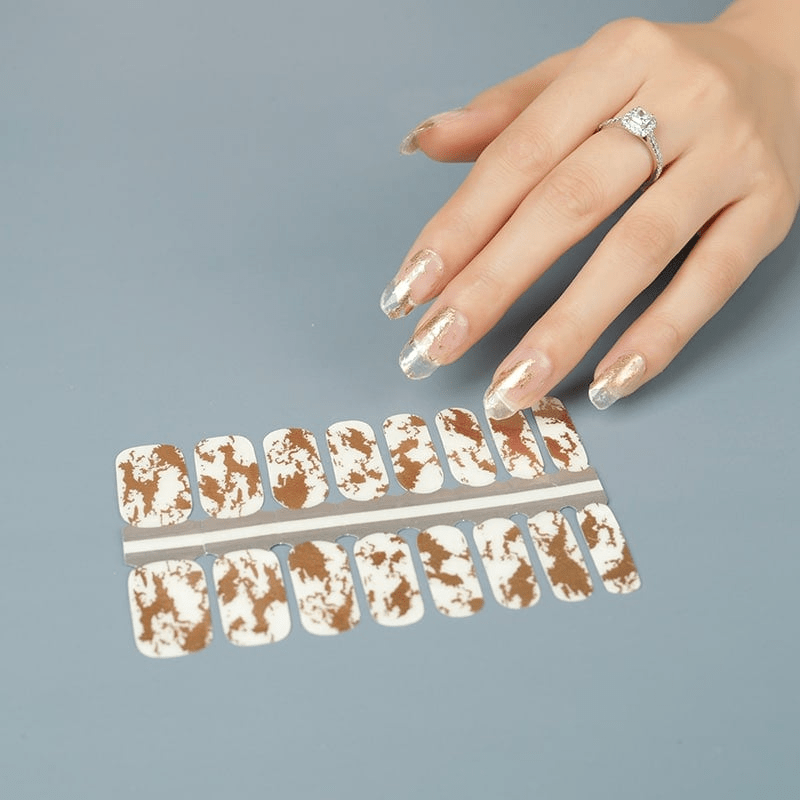 Holy Grail Nail Non-UV Nail Wraps Gold Leaf (Part Transparent)- Holy Classics (Non-UV Nail Wraps)