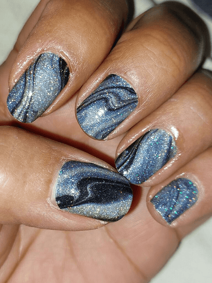 Holy Grail Nail Non-UV Nail Wraps Graphite (Glitter) - Holy Classics (Non-UV Nail Wraps)
