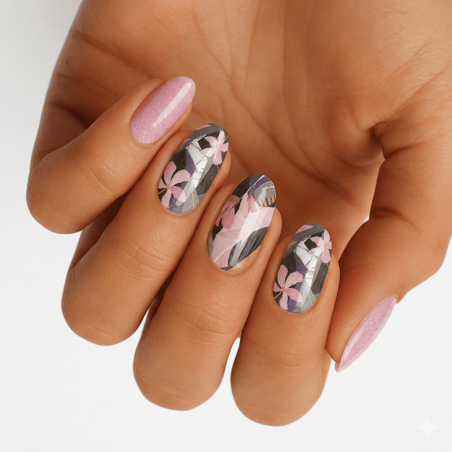 Holy Grail Nail Non-UV Nail Wraps Hawaii - Wide Fit Wrap (22 Piece)