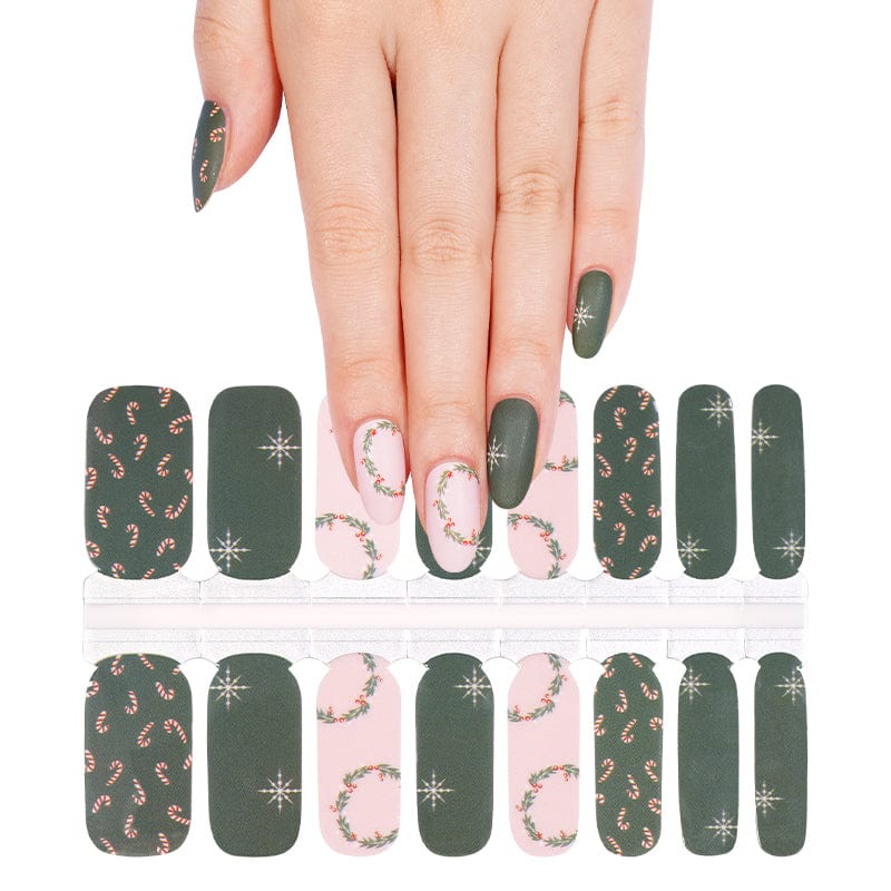 Holy Grail Nail Non-UV Nail Wraps Holly Jolly