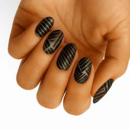 Holy Grail Nail Non-UV Nail Wraps Hypnotic (Glitter) - Wide Fit Wrap (22 Piece)